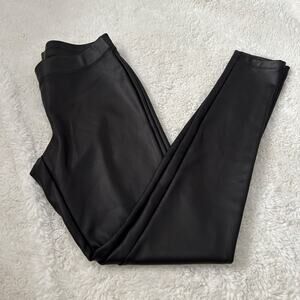 Express Leggings Women's Small‎ Black Leather Pull On Elastic Waist Skinny Leg